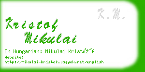 kristof mikulai business card